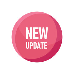 Vector illustration Modern label New update. Web banner element.