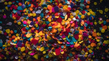 Colorful, round confetti. as abstract background, wallpaper, banner, texture design with pattern - vector.