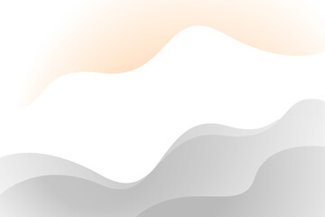 Orange and gray wave modern background with white space for text and message. template design	