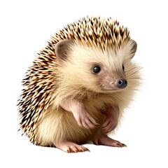 Realistic echidna standing, isolated on transparent or white background