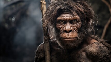 Fototapeta na wymiar Homo erectus
