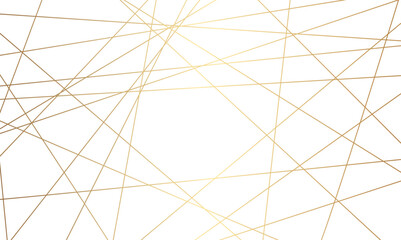 Obraz premium Abstract golden geometric random chaotic lines background. Luxury premium lines background. Abstract lines design for fabric, wall and many more.
