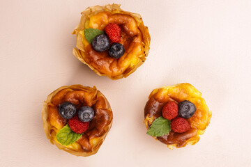 Mini Basque Burnt Cheesecake or San Sebastian Cheesecake