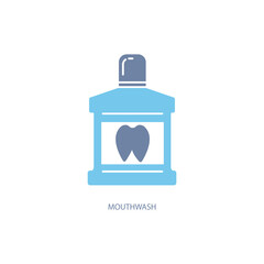 Mouthwash concept line icon. Simple element illustration. Mouthwash concept outline symbol design.