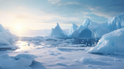 Ice and glacier in Antarctica - obrazy, fototapety, plakaty