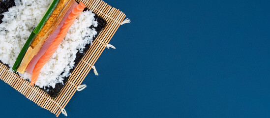 Makizushi, Sushi rolls, Rolled sushi. Ehomaki, seafood rolls, Setsubun, etc. ...