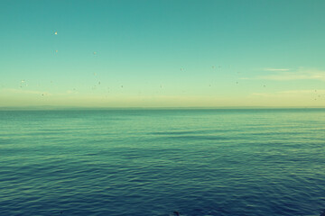 Obraz premium View of the Lake Balaton at Siofok in the morning.