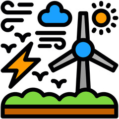 Wind energy Icon