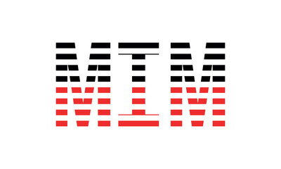 MIM three initial letter iconic line negative space minimal logo design vector template. monogram, abstract, wordmark, business, typography, minimalist, brand, company, flat, modern, unique, simple