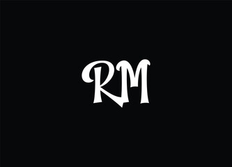 RM Initial Letter Icon Logo Design Vector Illustration
