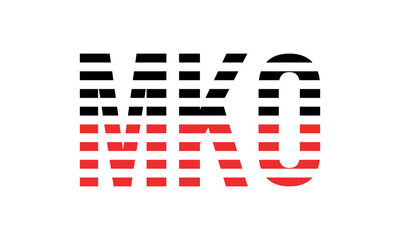 MKO three initial letter iconic line negative space minimal logo design vector template. monogram, abstract, wordmark, business, typography, minimalist, brand, company, flat, modern, unique, simple