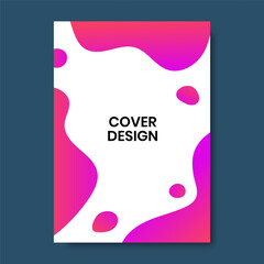 Gradient colorful abstract shapes cover design. Vector illustration