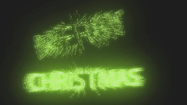 High Quality Christmas Animation for Holiday Seasons with Green Particles