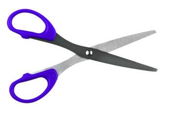 Close up of Blue Scissors isolated on a white background