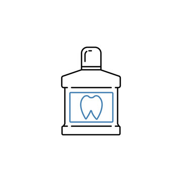 recommend clip art: Mouthwash concept line icon. Simple element illustration. Mouthwash concept outline symbol design.
