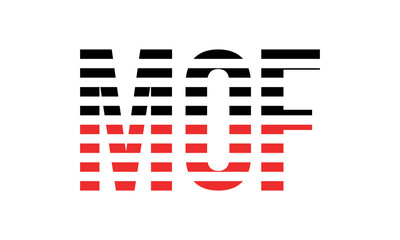 MOF three initial letter iconic line negative space minimal logo design vector template. monogram, abstract, wordmark, business, typography, minimalist, brand, company, flat, modern, unique, simple