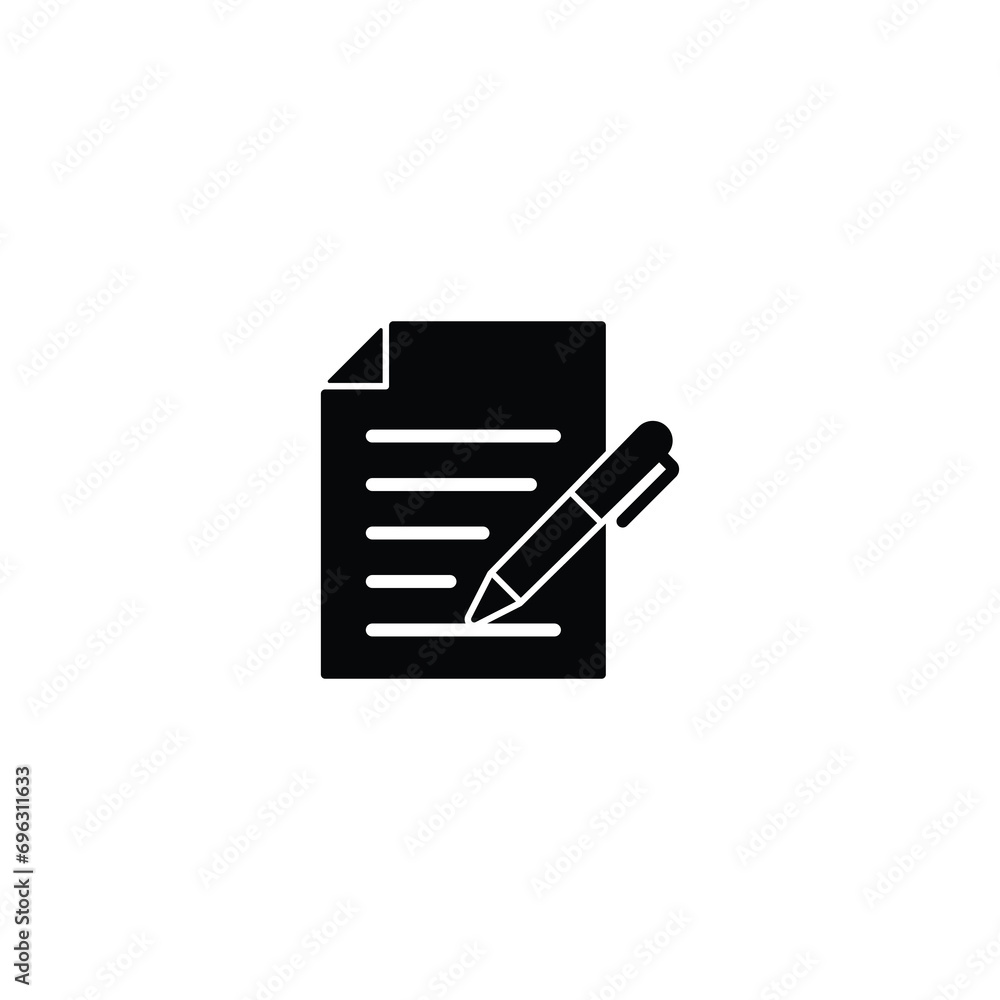 Aufkleber clip board with pen icon , clipboard sign vector for web site computer and mobile app