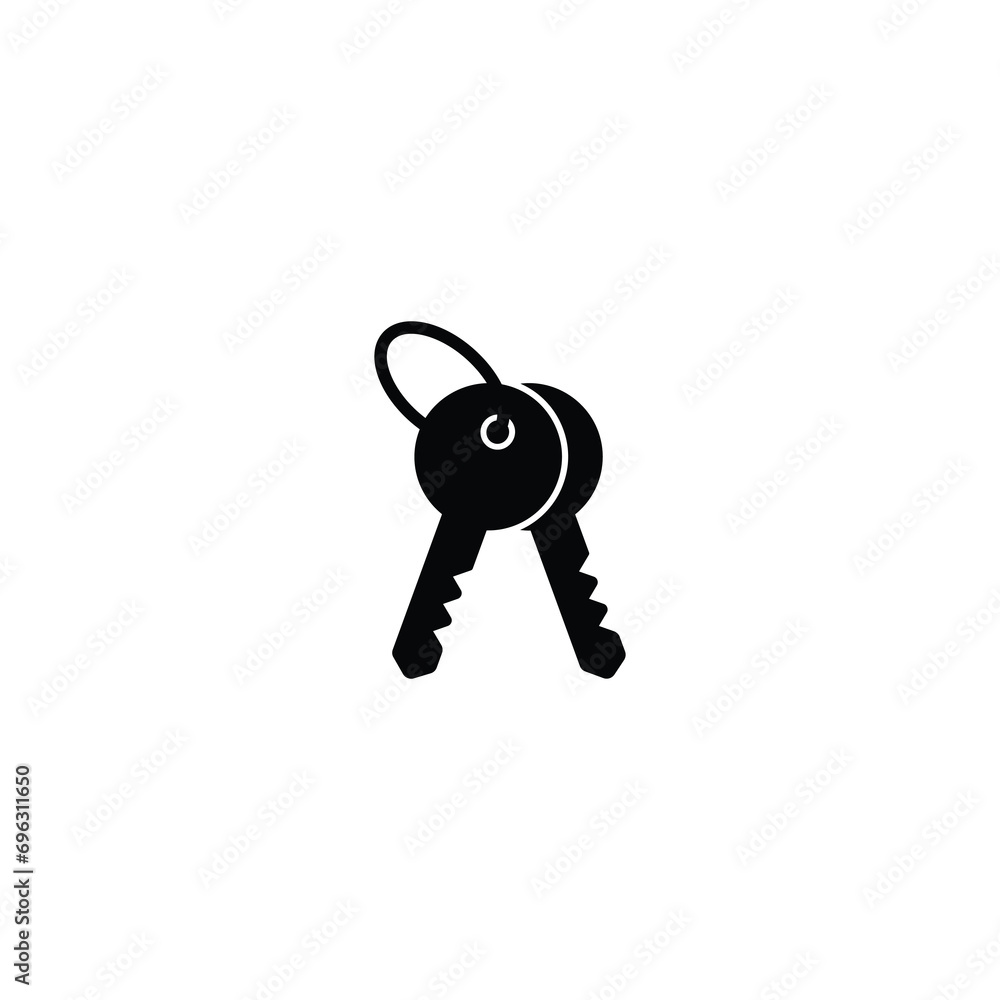 Poster key icon, key sign, key symbol vector for web site computer and mobile app