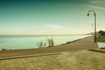 Waterfront at the Lake Balaton in Siofok,Hungary.