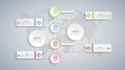 infographic design  with step and options