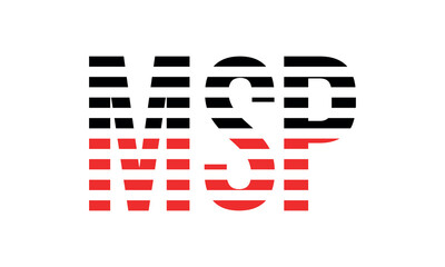 MSP three initial letter iconic line negative space minimal logo design vector template. monogram, abstract, wordmark, business, typography, minimalist, brand, company, flat, modern, unique, simple