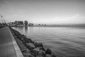 Waterfront at the Lake Balaton in Siofok,Hungary.