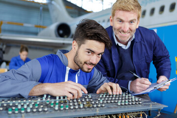 factory engineer is working in factory