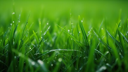 Obraz premium Captivating View of Luscious Green Grass in a Striking Stylistic Composition