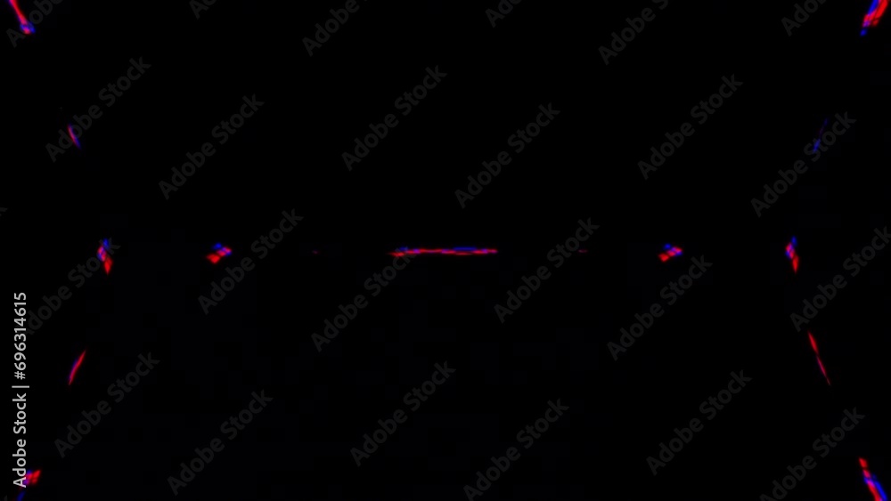 Wall mural blue and red abstract mesh flickering, flowing color. loop able backdrop animation