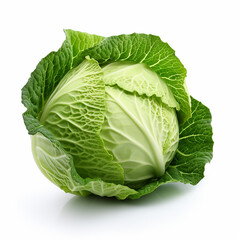 Obraz premium Cabbage isolated on a white background