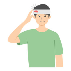 Men with pain and diseases vector