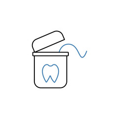 Dental floss concept line icon. Simple element illustration. Dental floss concept outline symbol design.