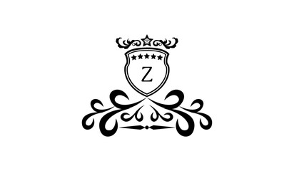 invitation card with wedding rings Logo Z