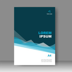 Book cover design modern technology style. Annual report. Brochure template, catalog, Poster. Simple Flyer promotion. magazine. Vector illustration