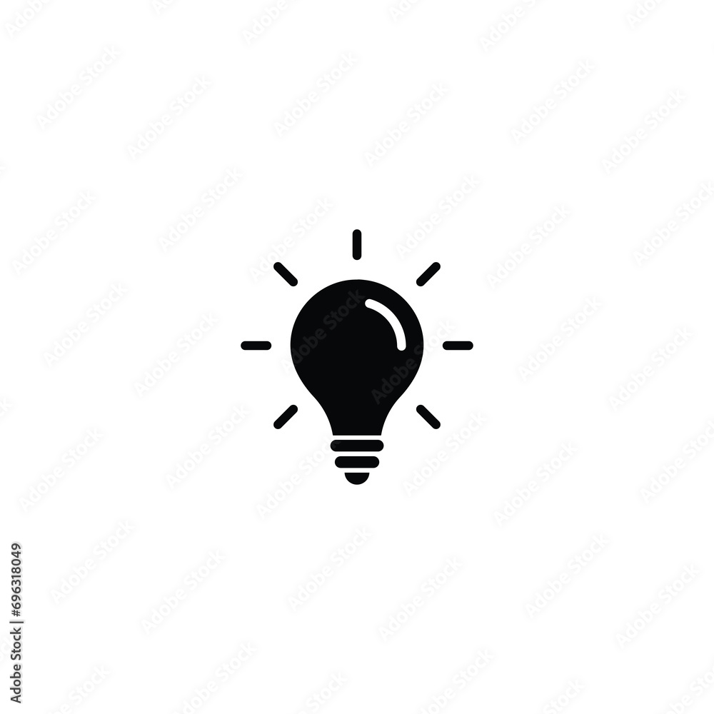 Poster light bulb icon, light bulb sign vector for web site computer and mobile app