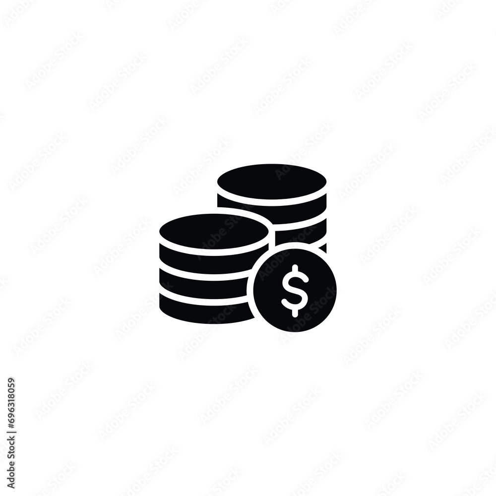 Poster dollar money icon, coin sign vector for web site computer and mobile app
