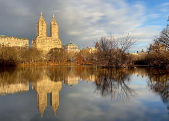 Central Park, New York City at the lake