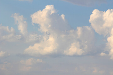 sky and clouds. clouds in the sky. blue sky with clouds.