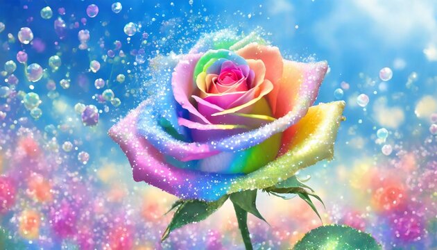 レインボーローズ」の写真素材 | 82,492件の無料イラスト画像 | Adobe