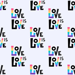 seamless pattern with lgbt lettering