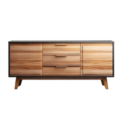 Modern Credenza Sideboard Isolated on transparent Background PNG