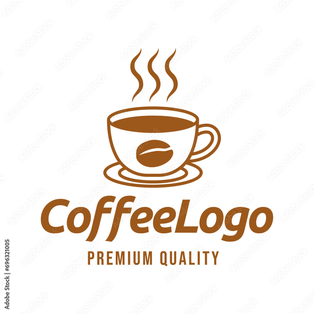 Wall mural Coffee, Coffe Shop, Cafe Logo Design Vector on white background