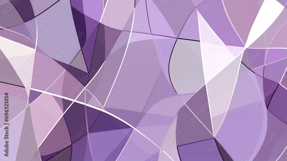 Poster pastel purple triangle waves: abstract background with geometric patterns and serene vibes