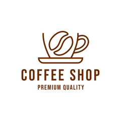 Coffee, Coffe Shop, Cafe Logo Design Vector on white background