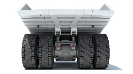 Mining Dump Truck heavy construction machinery 3D rendering on white background © 3D Horse