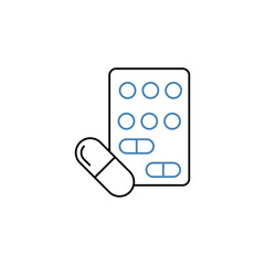 medicine concept line icon. Simple element illustration. medicine concept outline symbol design.