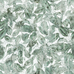 Faded Leafs. Decorative seamless pattern. Repeating background. Tileable wallpaper print.