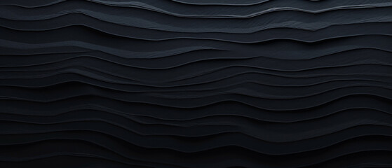 Abstract 3D design with black and grey waves made of slate, design for backgrounds.	
