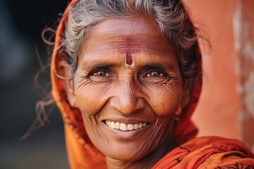 Close face of indian poor woman or rural woman - obrazy, fototapety, plakaty