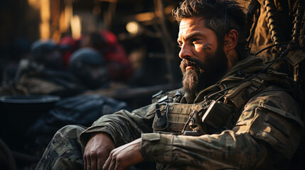 Fototapeta premium Portrait of a Soldier